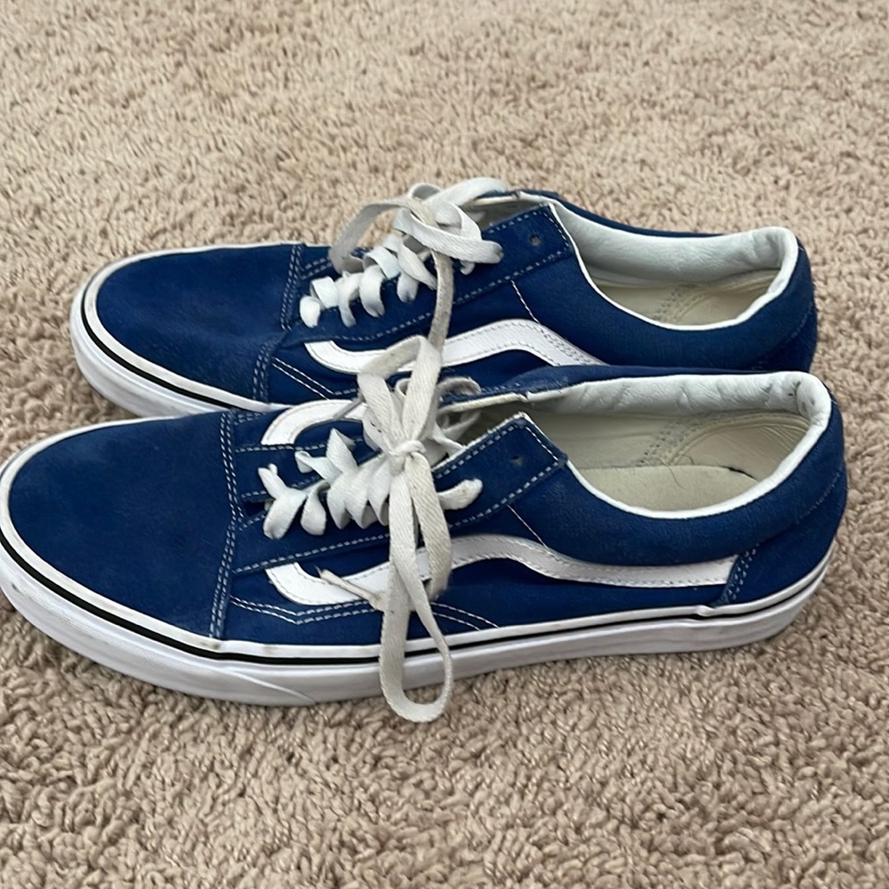 Blue vans old school.